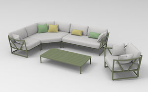 Victory Outdoor Two-Seater Left Armrest Sofa