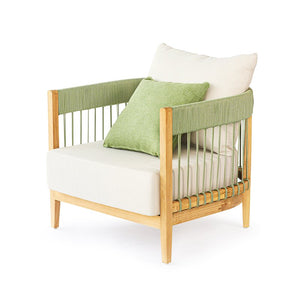 Teak Wood Outdoor Single Double Armrest Sofa