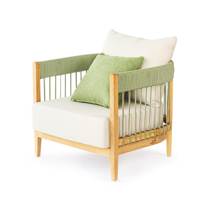 Teak Wood Outdoor Single Double Armrest Sofa