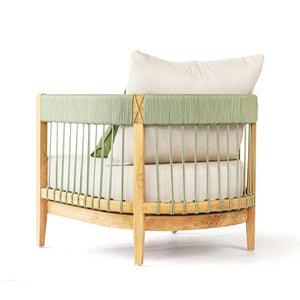Teak Wood Outdoor Single Double Armrest Sofa