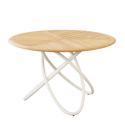 Fly 1.2m Round Table (Teak Tabletop)