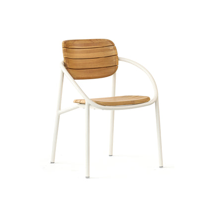 Outdoor Aluminum and Teak Chair