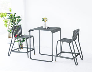 Striped Outdoor Bar Set
