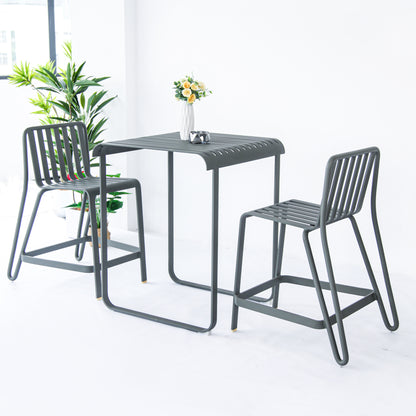 Striped Outdoor Bar Set