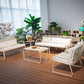 Striped Outdoor 6‑seat Sofa Set