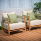 Teak Wood Outdoor Single Double Armrest Sofa