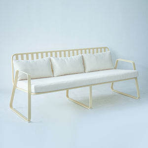 Striped Outdoor Three-seat Sofa
