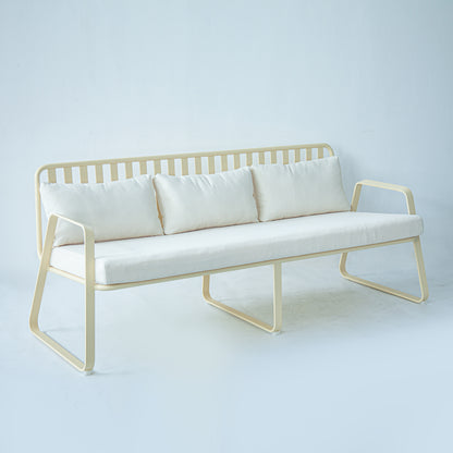 Striped Outdoor Three-seat Sofa
