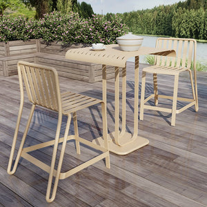Striped Outdoor Bar Set
