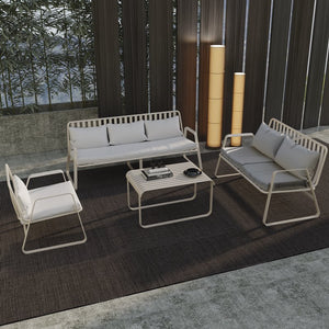 Striped Outdoor Sofa Set