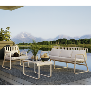 Striped Outdoor 4‑seat Sofa Set