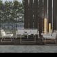 Striped Outdoor Three-seat Sofa