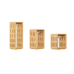 Teak Wood Outdoor Solar Light