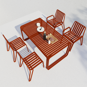 Striped Dining Set (5pcs Set)